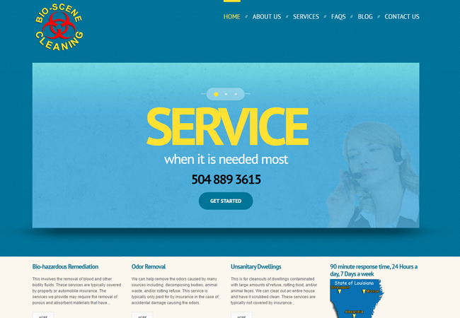 Bio Scene Cleaning - BWS WordPress Project